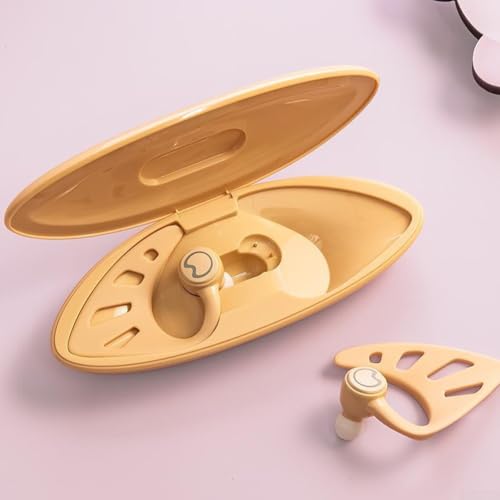 Wireless Earbuds With Elf Ear Design And LED Light Function With Portable Charging Case For Anytime Listening(yellow) - Image 3