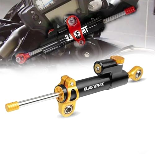 Stabilisateur direction réglable universel moto pour éliminer le guidonnage Black Spirit