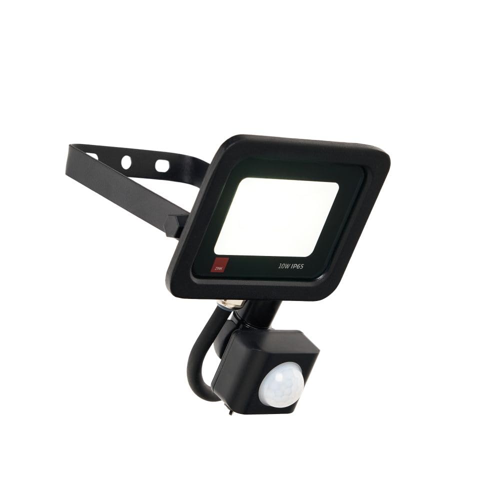 Litecraft Black Langton Floodlight Outdoor 10 Watt Integrated Led With Pir Motion Sensor