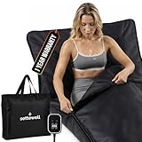 SetteWell Infrared Sauna Blanket | XL Size Fits 6'5' | Low EMF Sauna Blanket for At-Home Muscle Recovery & Tension Release | Far Infrared Heat, Easy-Clean Waterproof Design, Fast Heating Temp 77–176°F