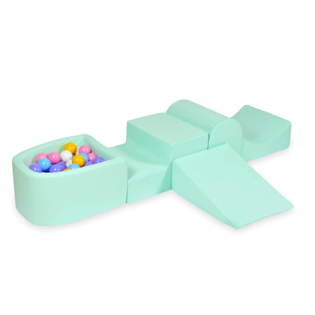 Mimii Piscina de Bolas, Set de Juego - 260 X 45 cm / 100 Bolas, Pelotas de 7 cm, Área de Juego y Parque de Bolas s con Coloridas Pelotas de Plástico para Bebés y Niños - Redondo