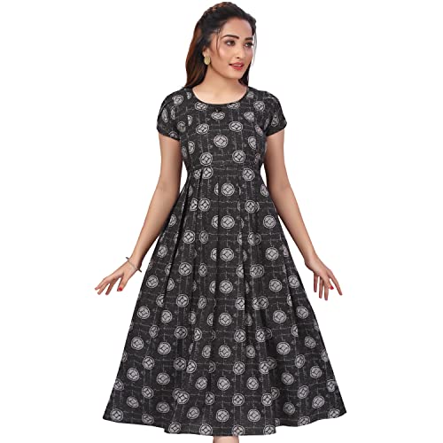 CEE 18 vestido de algodón de rayón para mujer con cremallera para lactancia antes y después del embarazo, color gris oscuro