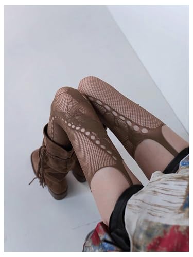 SHENHE Women's Y2K Lace Tights Suspender Pantyhose Sheer Thigh High Garter Stockings3