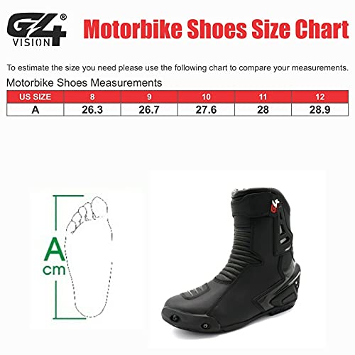 G4 VISION Real Leather Motorbike Shoes High Tech Men's Short Motorcycle Racing Sports Boot Motor Bike Riding3