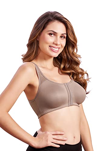 Image of MAROON 922 Women Cotton Brushed Lycra Full Coverage No Bounce, Non-Wired, Non-Padded Front Open Magic Bra with Back Support