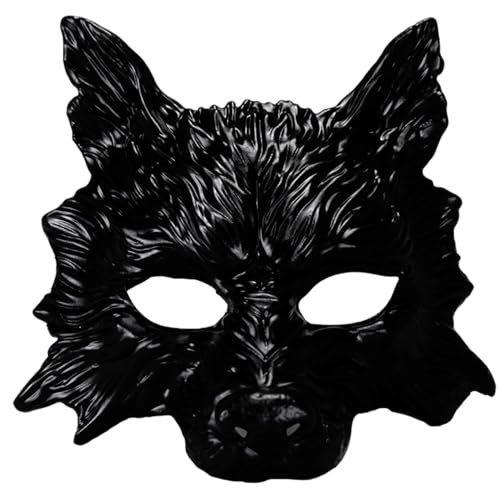 Carnavalife Máscara lobo 3D meia cara, máscara de lobo homem máscara de Halloween, máscara animal para disfarce lobo adulto, Wolf Mask