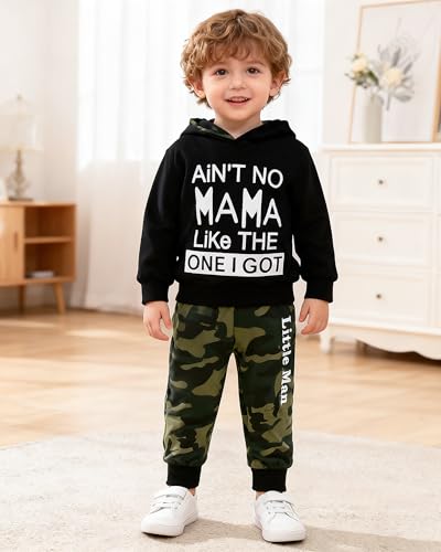 Image of DISAUR Toddler Boy Clothes Baby Outfits, Little Boys Summer Letter Printed Short Sleeve with Pants 2PCS Clothing Set