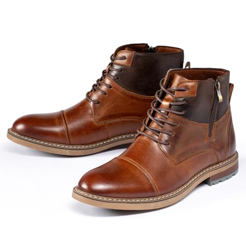 Image of Holy dove Men's Lightweight Dress Boots Zip Ankle Chukka Casual Boot