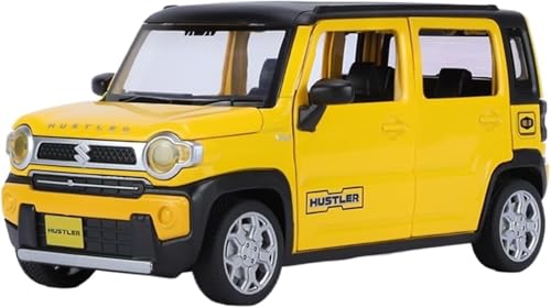 Image of Invite Enterprise 1:22 Scale Suzuki Hustler Diecast Model Car - Metal Toy Car with Openable Doors, Hood & Trunk, Pull Back Action, Realistic Miniature Vehicle Model for Kids & Collectors(Multicolor)