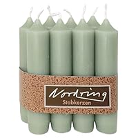 Nordring 8 Stück Stabkerzen pastellgrün 2,2 x 11 cm hoch