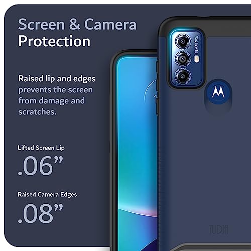 TUDIA Merge Compatible with Motorola Moto G Play 2023 Case (XT2271DL) / Moto G Power 2022 Case XT2165DL, [Military Grade Drop Tested] Dual Layer Shockproof Slim Heavy Duty Case Cover - Indigo Blue - Thumbnail 6