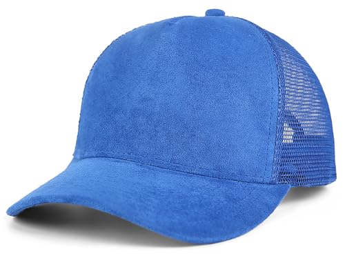 Image of Suede Mesh Back Baseball Caps for Men Women Trendy Trucker Hats Dad Hat Sports Hat Breathable Snapback Hats 2025