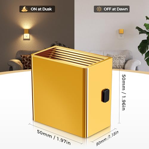 Image of DORESshop Night Lights Plug into Wall,Plug in Night Light,Gold NightLight