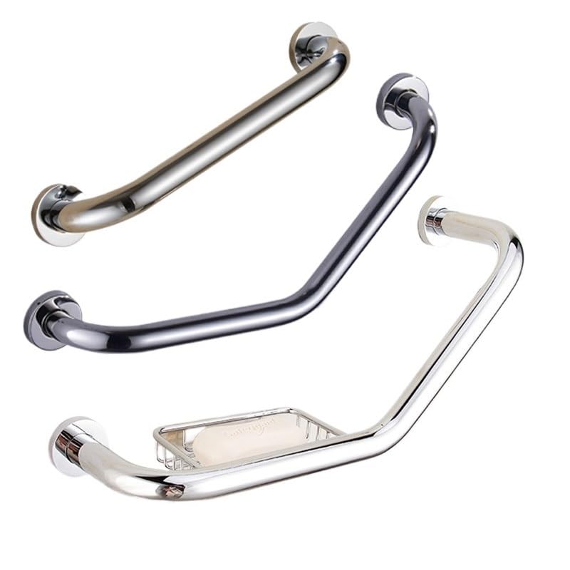 Asidero Ducha,Asidero BañO agarraderas baño para Barra de agarre de acero de 50cm, manija de riel de seguridad for baño con soporte for toalla y jabón, pasamanos de ayuda for personas mayores y discap