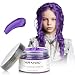 Purple Hair Color Wax, Temporary Hairstyle Cream 4.23 oz Hair Pomades, Natural White Hairstyle Wax for Party, Cosplay, Halloween, Date (Purple)