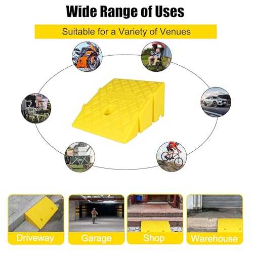 Rampas para autos 2 unidades, rampa portátil de plástico amarillo miniatura 7