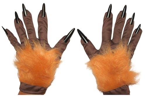 Fartoni Werwolf Handschuhe Für Werwolf Kostüm Kinder Oder Erwachsene. Die Werwolfklaue Für Werwolfkostüm. Dient Als Werwolfkostüm Für Erwachsene. Tolles Accessoire Für Halloween-Kostüme.