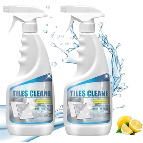 Jue Fish Tile Cleaner, Tile Grout Cleaner Sprayer, Powerful Tile Cleaner, Sprayer for Cleaning Tiles and Joints (2Pcs)