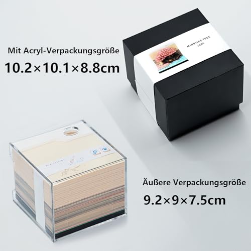 3D Kalender 2026,3D-Notizblock mit LED-Licht, DIY-Desktop-Dekoration,Stifthalter Baumhaus, abnehmbarer Kalender 2026