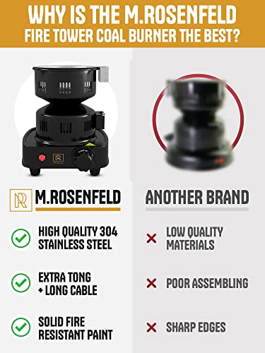 Premium Hookah Coal Burner For Hookah – Fire Tower Multipurpose Electric Stove For Hookah Coals Burner For Shisha, Free Hookah Tongs, Overheat Protection, Hookah Charcoal Burner For Hookah Cubes #TOP3