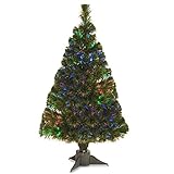 National Tree Company Pre-lit Artificial Christmas Tree | Fiber Optic Ice Tree - 32 Inch