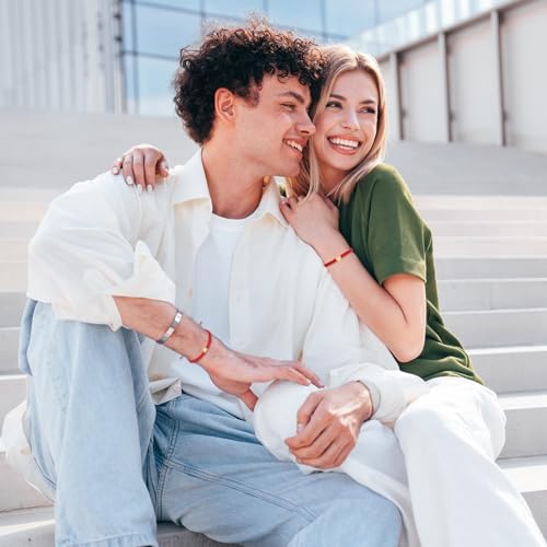 Pulsera ajustable inicial con cuerda trenzada para mujer y hombre miniatura 5