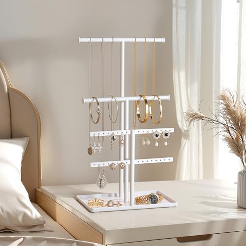 Support de collier Josmimic et présentoir à bijoux blanc d'exception