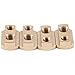 FUDTRO 4 Piece Sliding T Nuts Hydrofoil Screw with Machine Rice Screw Hydrofoil Mounting T-Nuts M6 and M8 for All Hydrofoil Tracks, gold