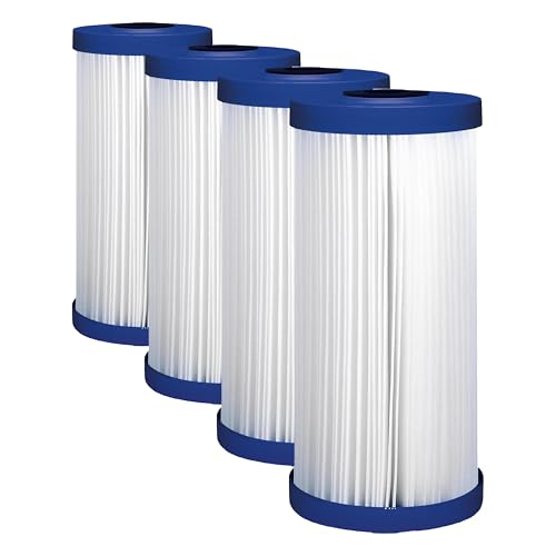 Image of GE FXHSC Whole House Water Filter,Replacement for Water Filtration System,NSF Certified: Reduces Sediment,Rust&Other Impurities from-Water,Replace Every 3 Months for Best Results,1 Filter,(Pack of 4)