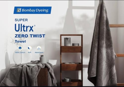Image of Bombay Dyeing Super Ultrx Zero Twist Plain Dyed 650 GSM Cotton Bath Towel - Ultrx (Navy)