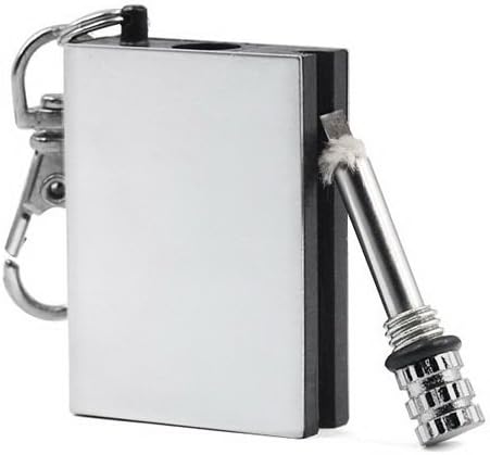 Permanent Metal Match Box Lighter Striker Gadget Military Novelty Keyring Flame