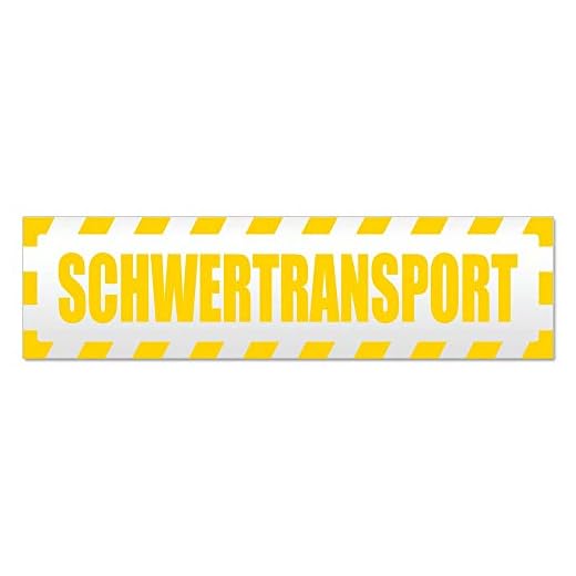 Kiwistar tung transport randig magnetskylt magnetisk skylt magnetisk 20x5,3 cm GUL
