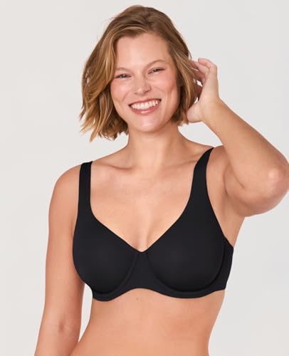 Image of DELIMIRA Women's Confishape Unlined Balconette Bras | Underwire, Supportive, No Padding, Tshirt Bra, Full Coverage, Plus Size