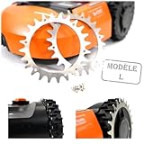 BEOS® 2 x Crampons en Acier Inoxydable de qualité supérieure pour Worx Landroid L + 12 x vis en...