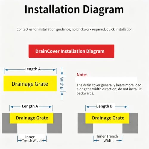 Couvercle d'évier extérieur en acier inoxydable pour drain de cour 400x300mm - 8