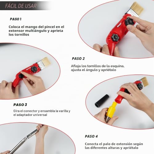Kit de rodillos de pintura con barra extensible 1,9m para techos 5