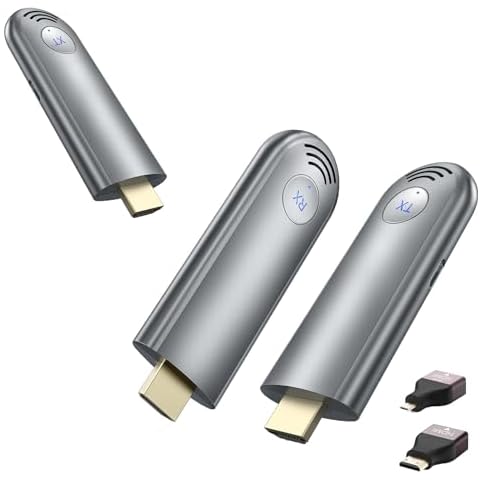 Wireless HDMI Transmitter and Receiver, Plug & Play Portable 2.4G/5G Wireless HDMI Extender Kit for Streaming Video and Audio to Monitor from Laptop/PC/TV Box/Projector Cover