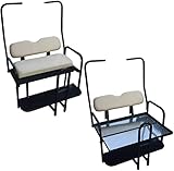 Performance Plus Carts Club Car DS Golf Cart Rear Flip Back Seat Kit for 1982-2000.5 - Factory Buff - Light Tan