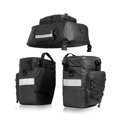 Sac arrière vélo multifonctionnel 3 en 1 grande capacité imperméable pour cargo