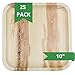 Greenmile Palm Leaf Plates 10 Inch, Areca Palm Plates Set, Square Biodegradable and Compostable Bamboo Plates Disposable Dinnerware for Parties, Weddings, BBQs, 25 Pack 1