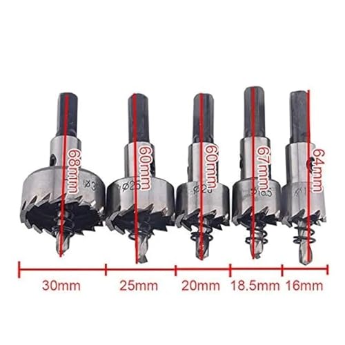 Set 5 Piezas Brocas Carburo HSS 16-30 mm miniatura 2