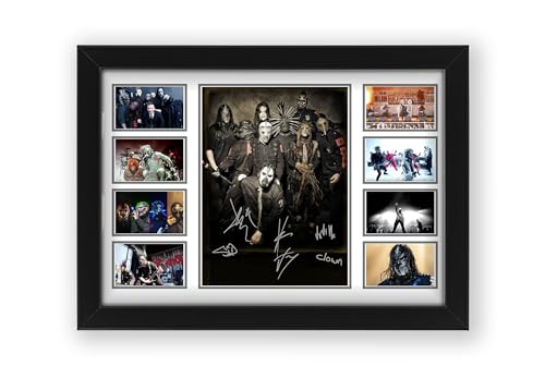 Image of AllStarMedia Tribute to Slipknot Inspired Metal Poster Print | Fan Art Style Rock Band Wall Art | Fan Art Gift | Music Wall Art | Limited Edition Print | Home Décor | A4 Framed (30 x 21 CM)