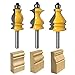 Produktbild ASNOMY 3 Stück 8mm Schaft Architectural Moulding Fräser Set, Formfräser für Holzbearbeitung, Profilfräser für Architektonisches Fräsen, Bohreinsätze für Fenster & Türen