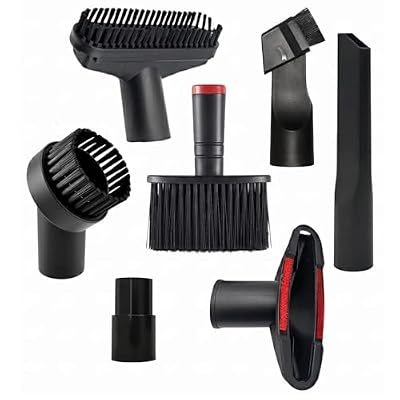 7-Piece Vacuum Attachments Kit with Detailing Brush - 1 1/4" Universal Vacuum Accessories & Brush Replacements for Car Interior & Home - Fits 32mm/35mm Hose