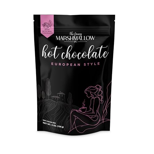 European-Style Gourmet Hot Chocolate Mix – Rich & Creamy Drinking Chocolate, Premium Cocoa Powder for Cozy Nights, Desserts, and Gift Sets