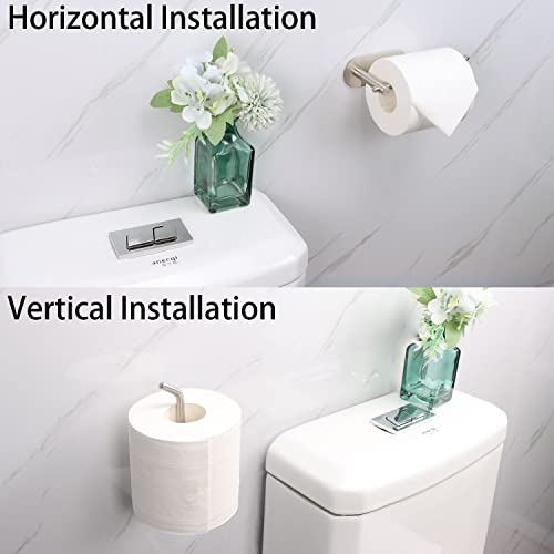 Tocten Toilet Paper Holder Self Adhesive, Stainless Steel Stick Toilet Paper Roll Holder, No Drilling Tissue Holder Easy To Install, Paper Holder Suitable For Bathroom, Office, Kitchen(Brushed, 6.7In) #TOP5