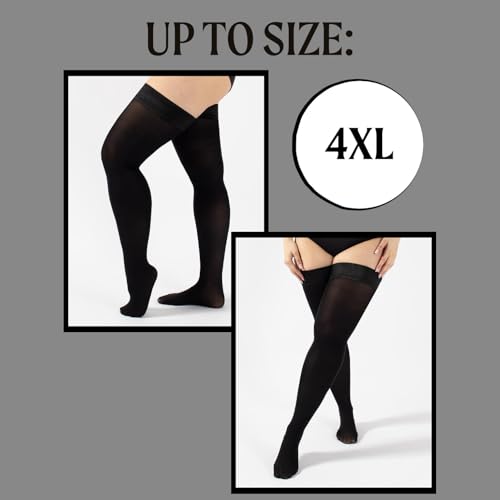 Image of CALZITALY Opaque Thigh High Pantyhose, S, M /L, L /XL, XXL, XXXL, XXXXL