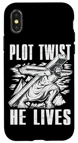 Plot Twist He Lives Funny Easter Jesus Meme Gift Carcasa para iPhone X/XS