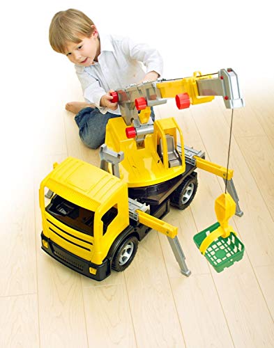 Ksmtoys Lena Construction Toys Powerful Giants Toy Crane Truck With 360° Rotating And 3 Ft Extendable Boom In Yellow And Black Fully Functional Toys For Boys Or Girls Age 3+ #TOP1