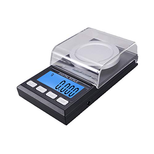ThreeH Electronic Weighing Scales With Calibration Weights Tweezers, Weighing Pans For Jewelry 6 Weighing Units 0.001G X 20G, Multicolor